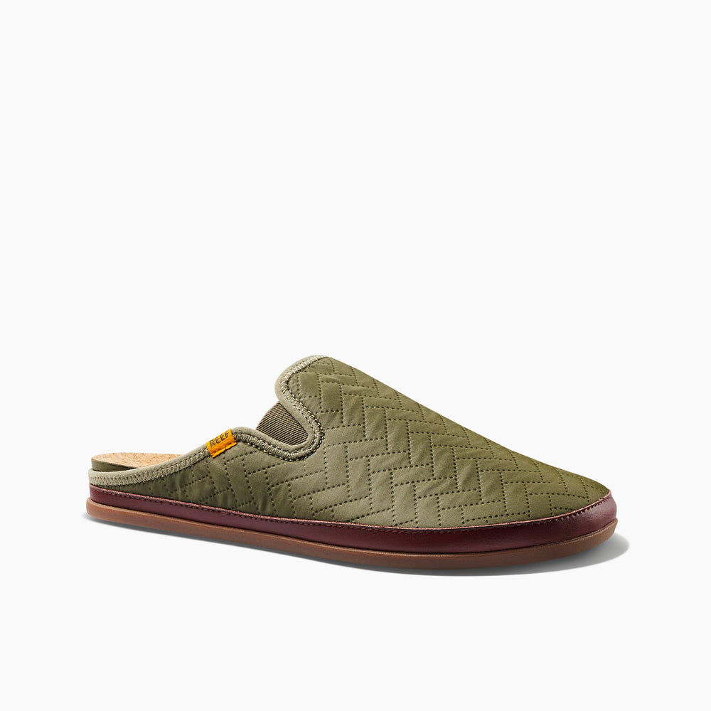 Reef Mens Cushion Homey Shoes in Olive ID 0prdVHYO