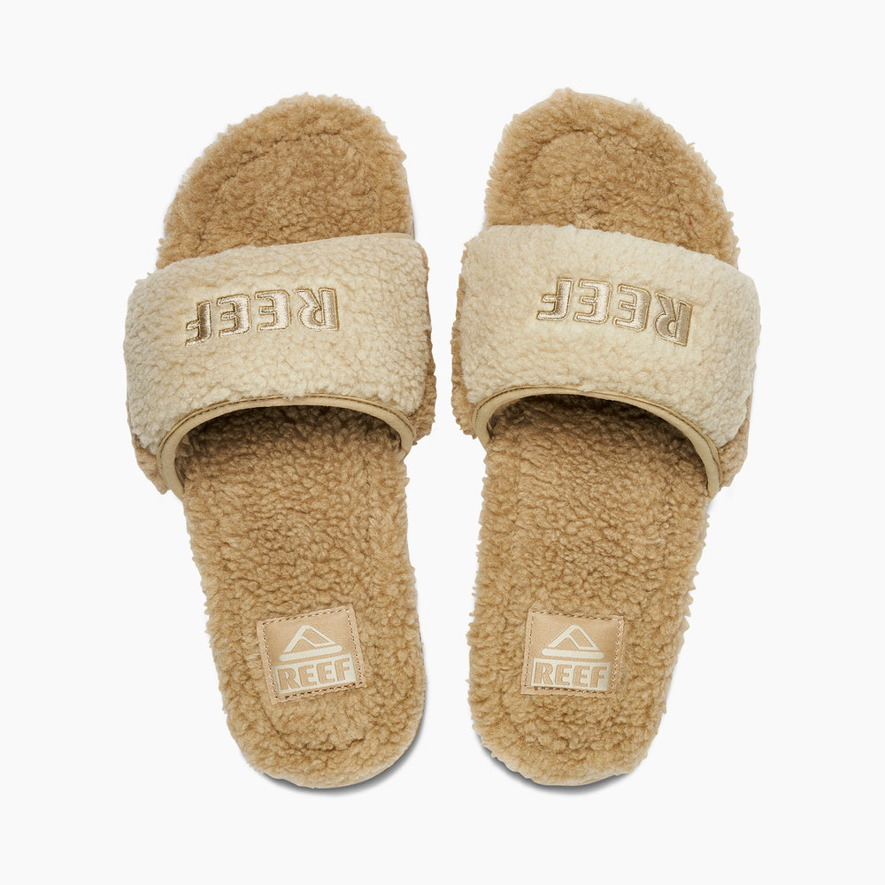 Reef Mens One Slide Chill Faux Shearling Sandals ID 13gh3e1d