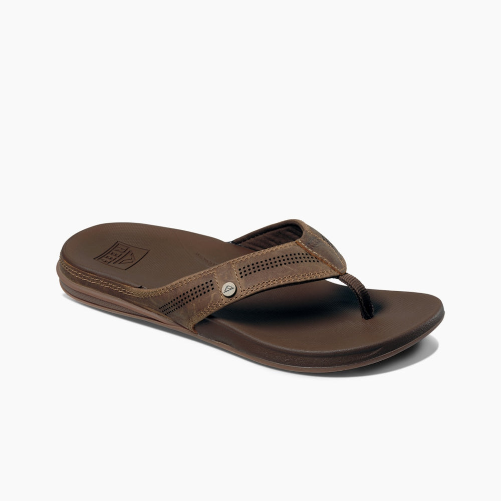 Reef Mens Cushion Lux Leather Sandals ID 1ByHLumM