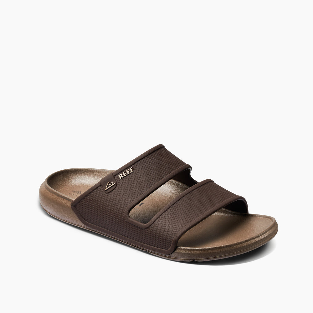 Reef Mens Oasis Double Strap Slides In Brown/Tan ID 2QDjVO7A