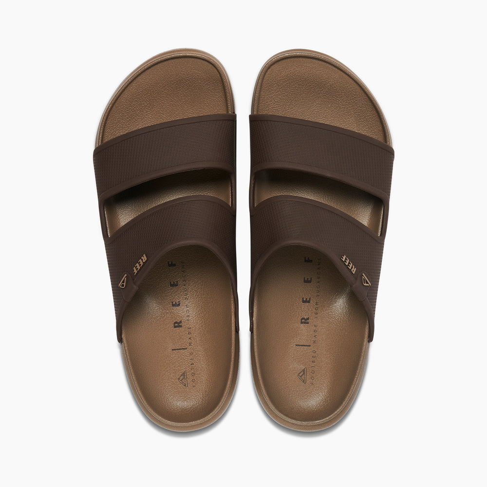 Reef Mens Oasis Double Strap Slides In Brown/Tan ID 2QDjVO7A