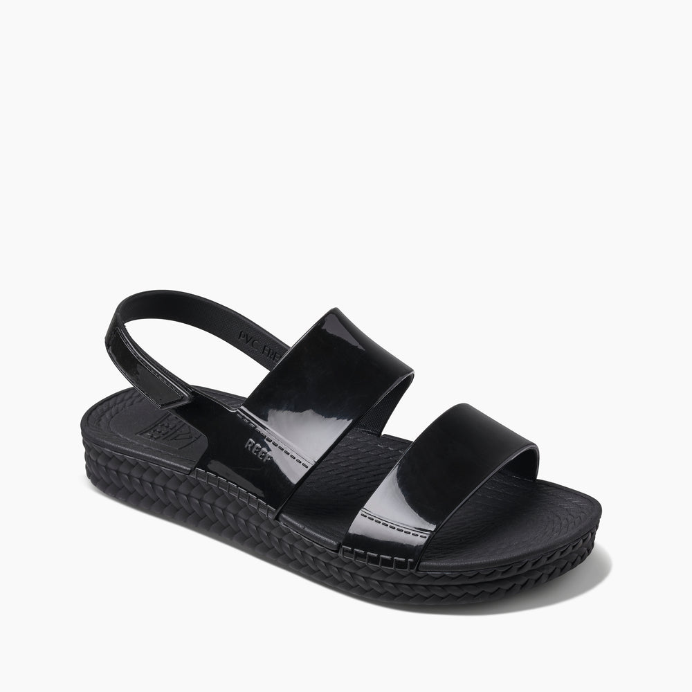 Reef Womens Reef Water Vista Sandals in Black Shine ID 3BWtfpA0