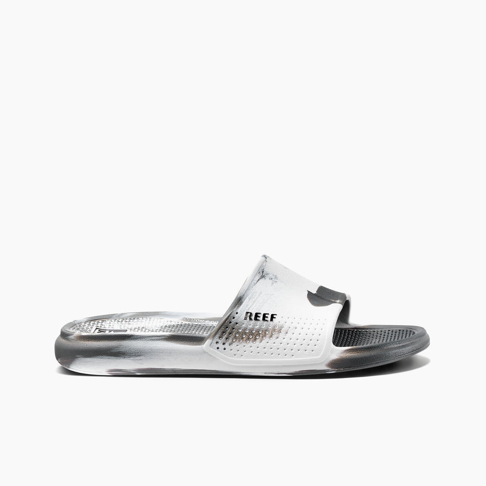 Reef Mens Sandals Oasis Slide In White/Grey Marble ID 3gwyPJ7e