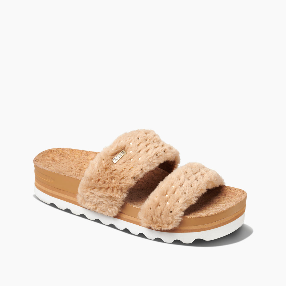 Reef Womens Vista Hi Cozy Slides (Tan) ID 41UOOUyR