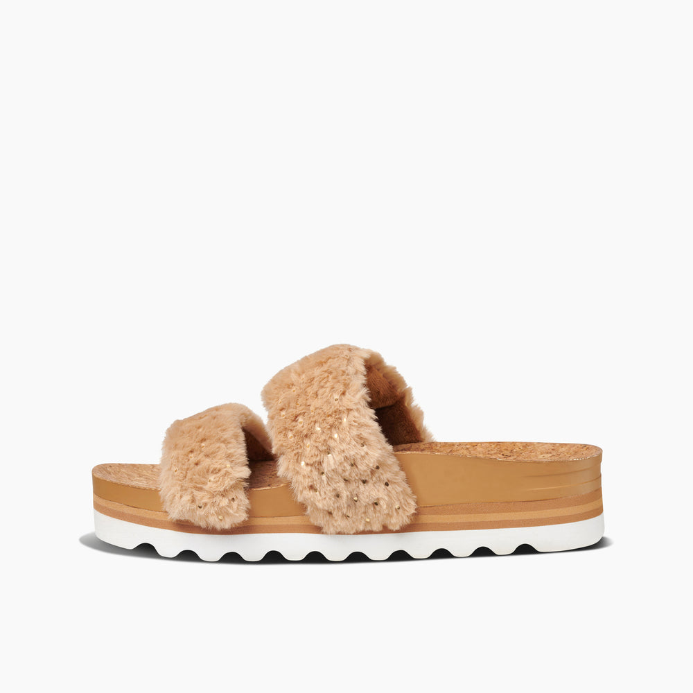Reef Womens Vista Hi Cozy Slides (Tan) ID 41UOOUyR