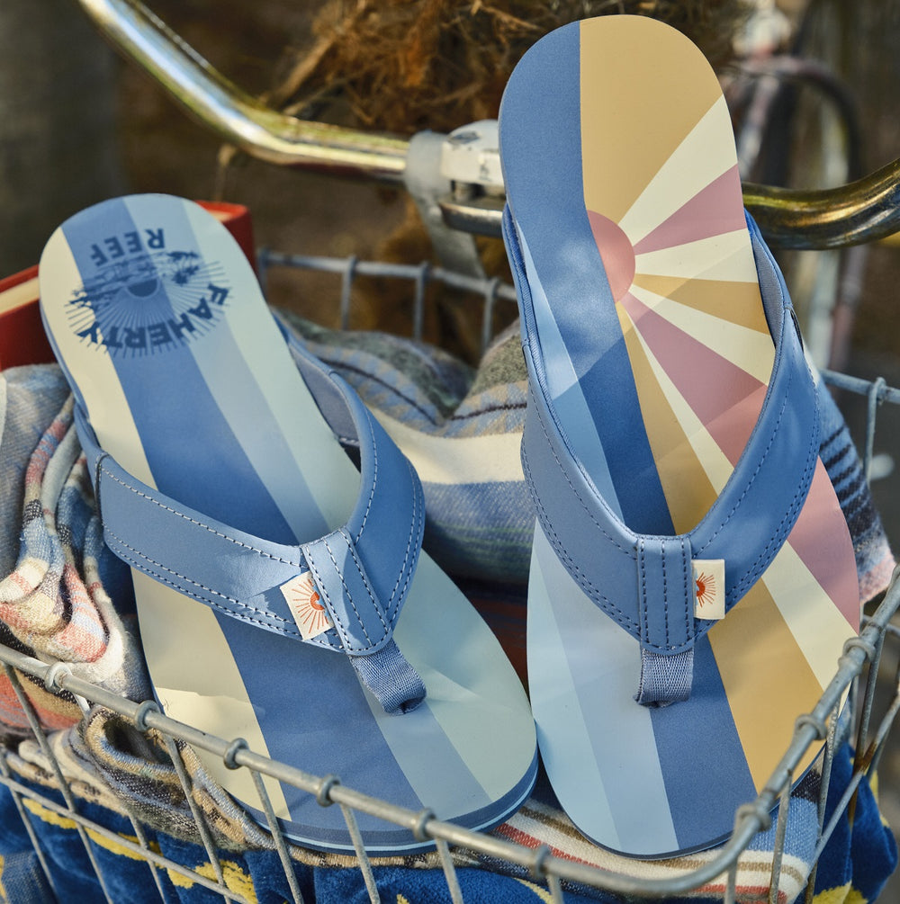 Reef Mens Newport X Faherty Sandals in Sun And Waves ID 5ZDEktO2