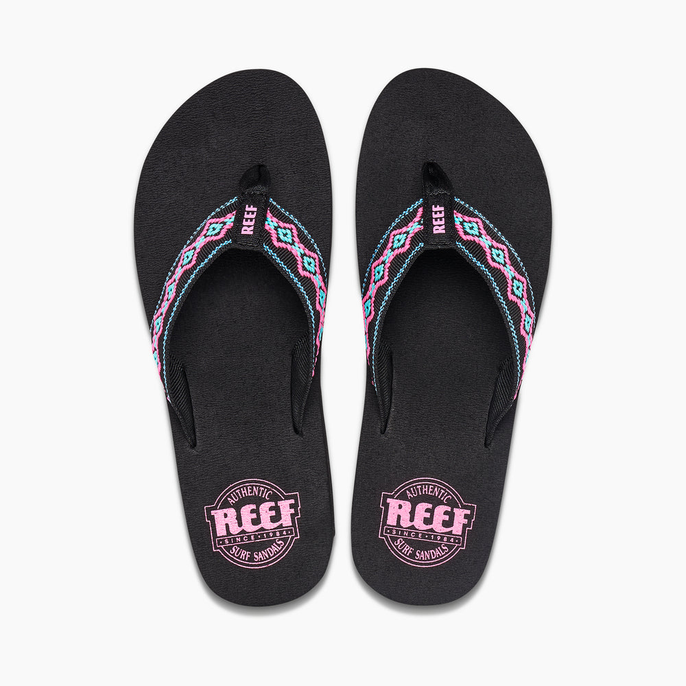 Reef Womens Sandy Hi Sandals in Black/Malibu ID 5xjM5WQG