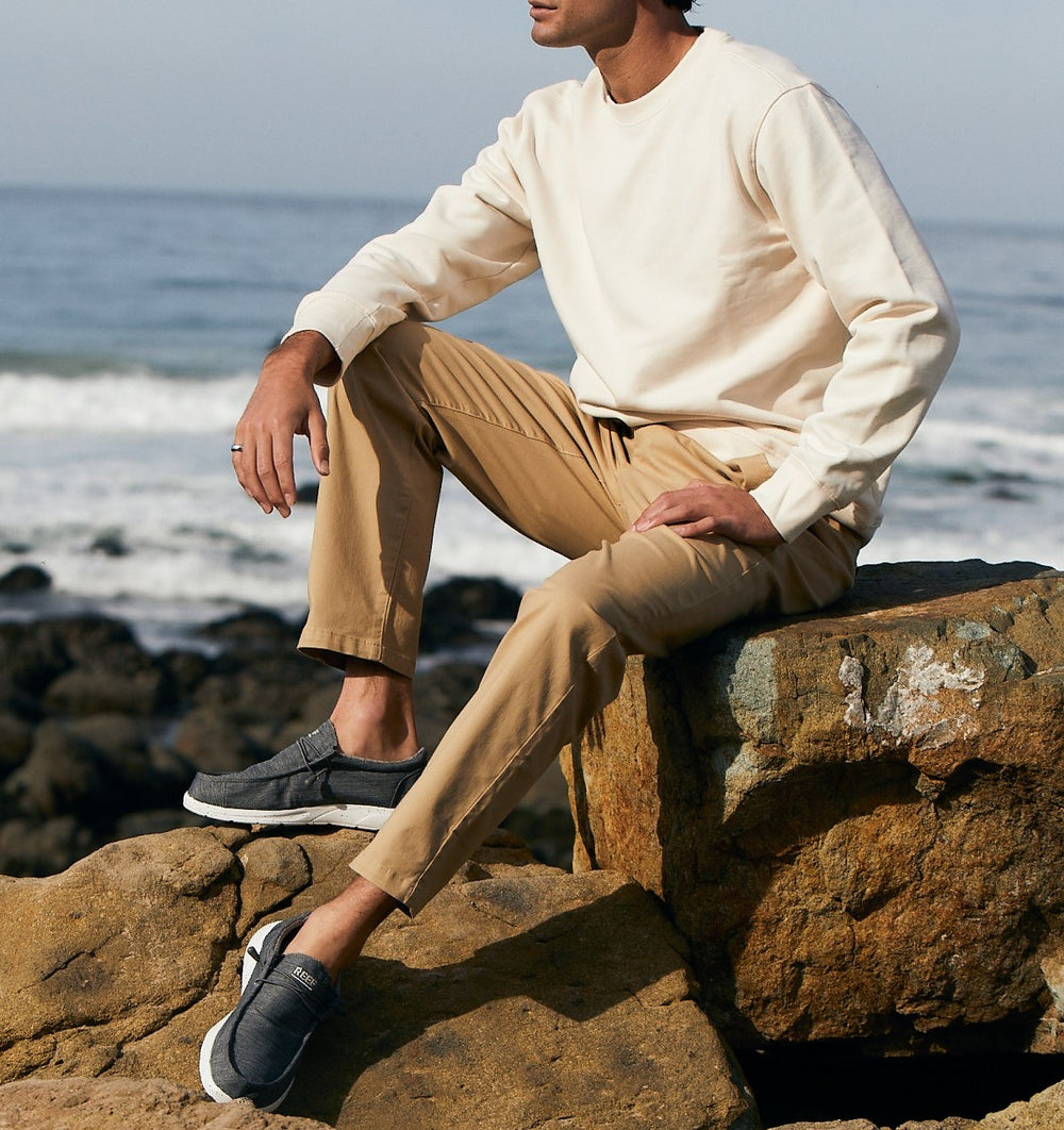 Reef Mens Cushion Coast Textile Shoes in Charcoal ID 65bhjatz