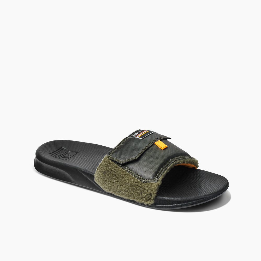 Reef Mens Jacket Stash Slides (Forest Green) ID 728hsqeP