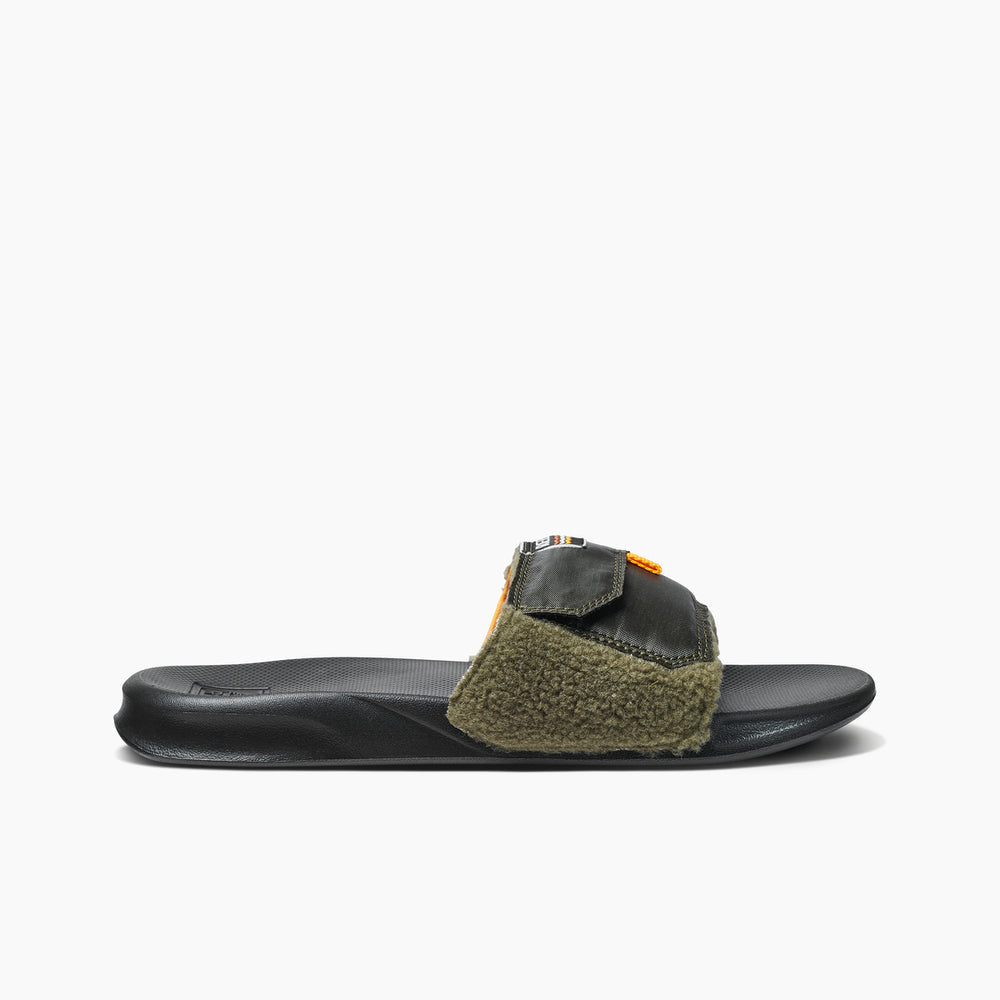 Reef Mens Jacket Stash Slides (Forest Green) ID 728hsqeP