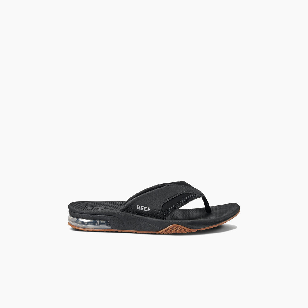 Reef Boys Sandals Kids Fanning in Black/Silver ID 7mrxS5RE Reef Boys Sandals Kids Fanning in Black/Silver ID 7mrxS5RE