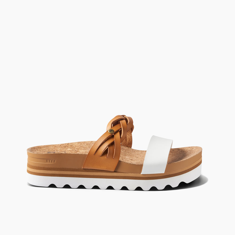 Reef Womens Cushion Vista Hi Twist Sandals in Natural/White ID 7zflFCaG Reef Womens Cushion Vista Hi Twist Sandals in Natural/White ID 7zflFCaG