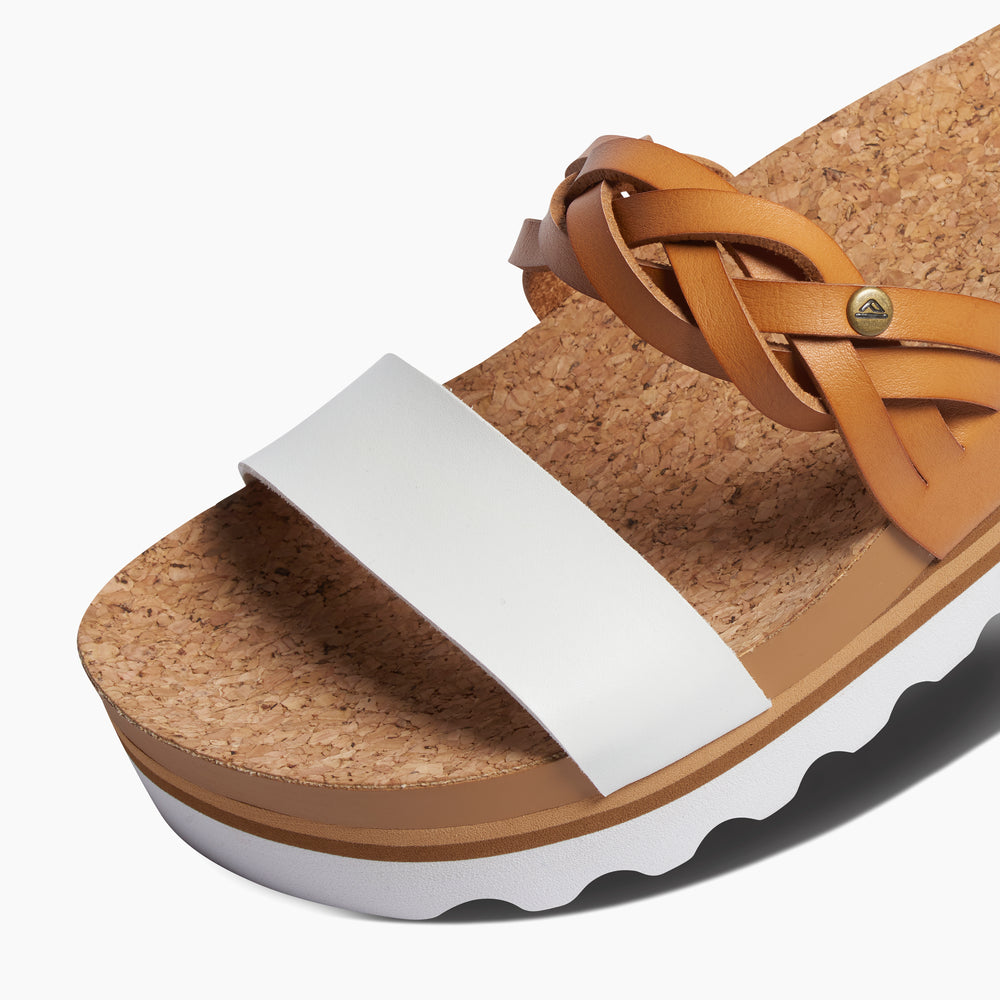 Reef Womens Cushion Vista Hi Twist Sandals in Natural/White ID 7zflFCaG Reef Womens Cushion Vista Hi Twist Sandals in Natural/White ID 7zflFCaG
