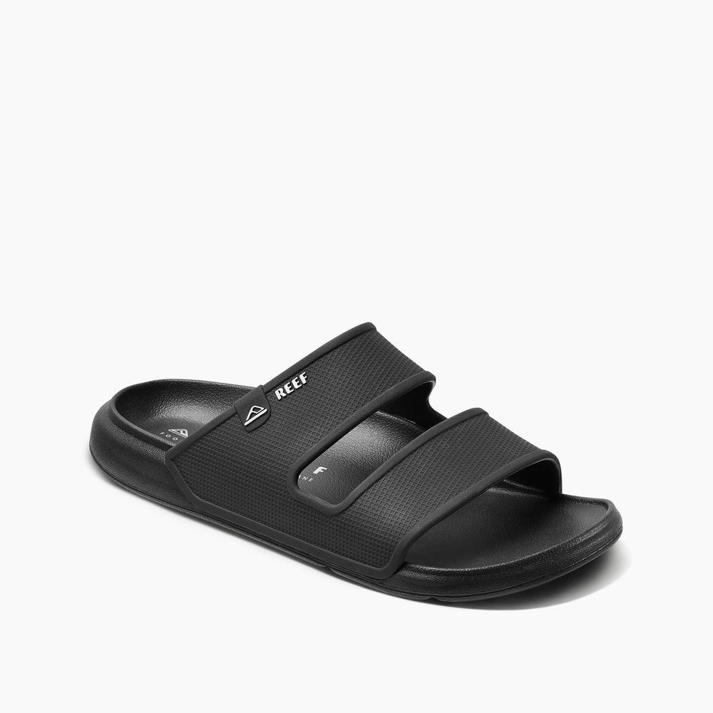 Reef Mens Oasis Double Strap Slides In Black ID 87FAYwUN