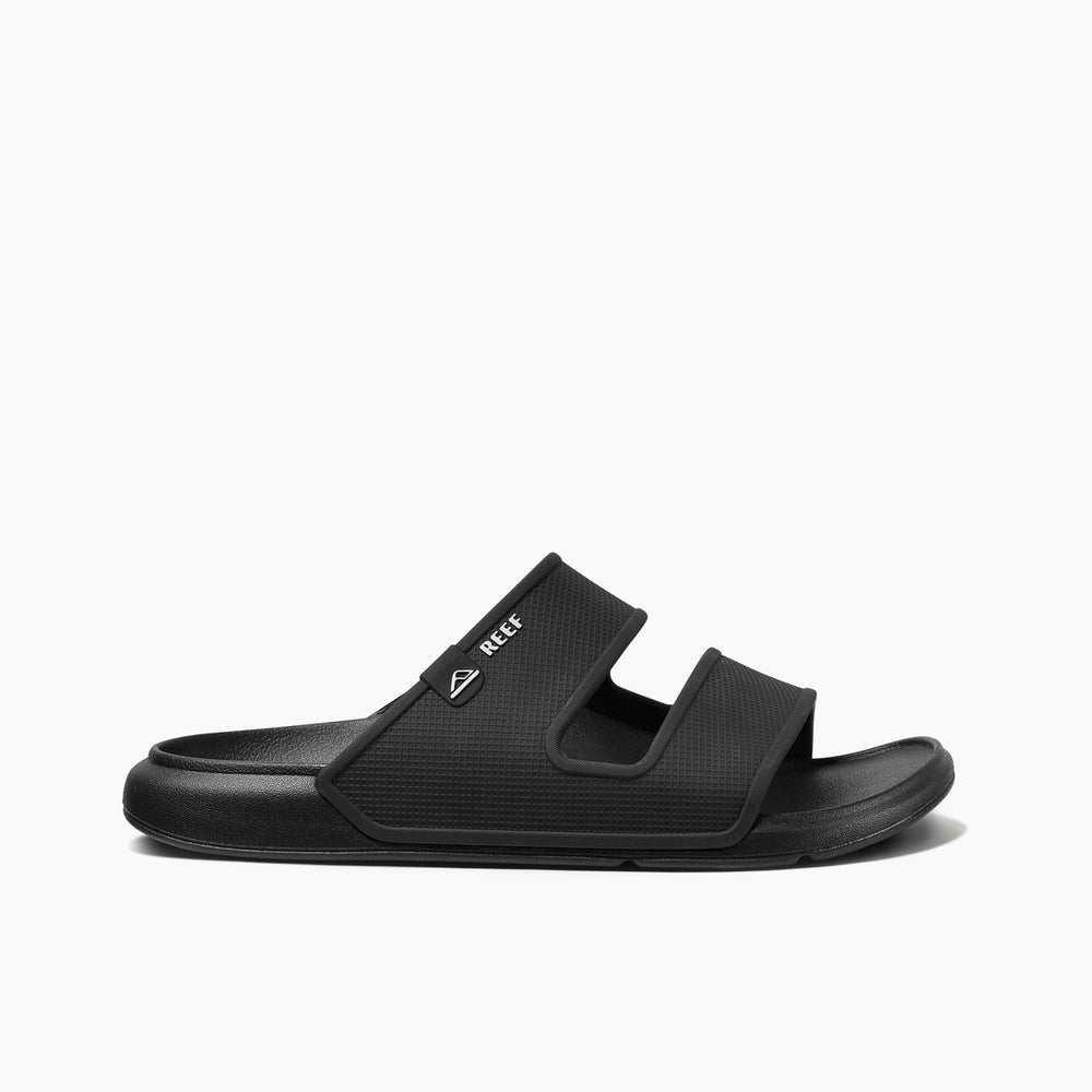 Reef Mens Oasis Double Strap Slides In Black ID 87FAYwUN