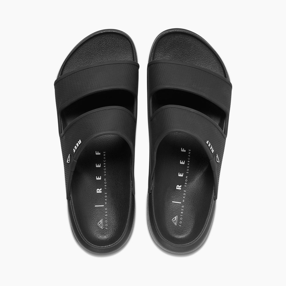 Reef Mens Oasis Double Strap Slides In Black ID 87FAYwUN