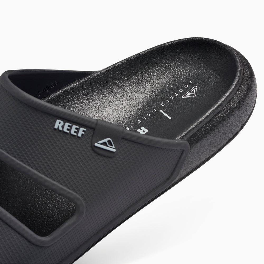 Reef Mens Oasis Double Strap Slides In Black ID 87FAYwUN
