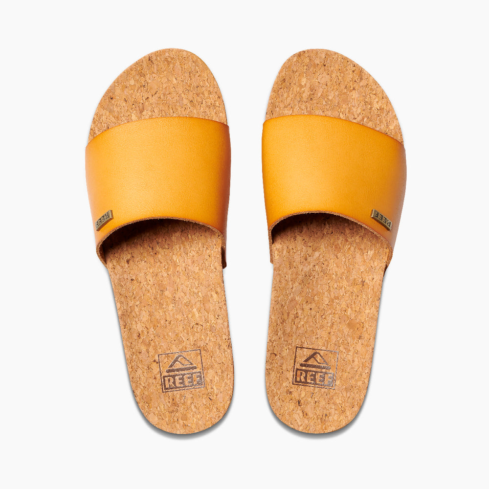 Reef Womens Cushion Scout Hi Slides in Natural ID 8TJgTlK9