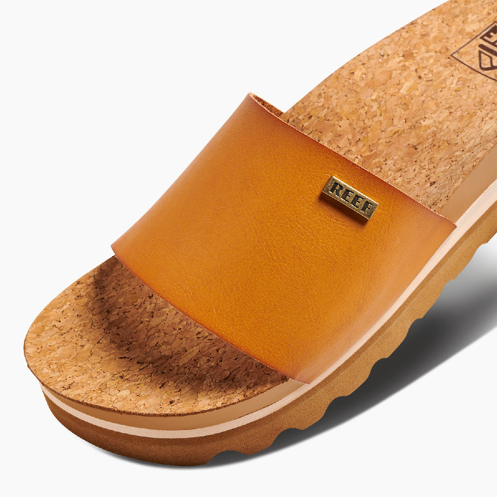 Reef Womens Cushion Scout Hi Slides in Natural ID 8TJgTlK9