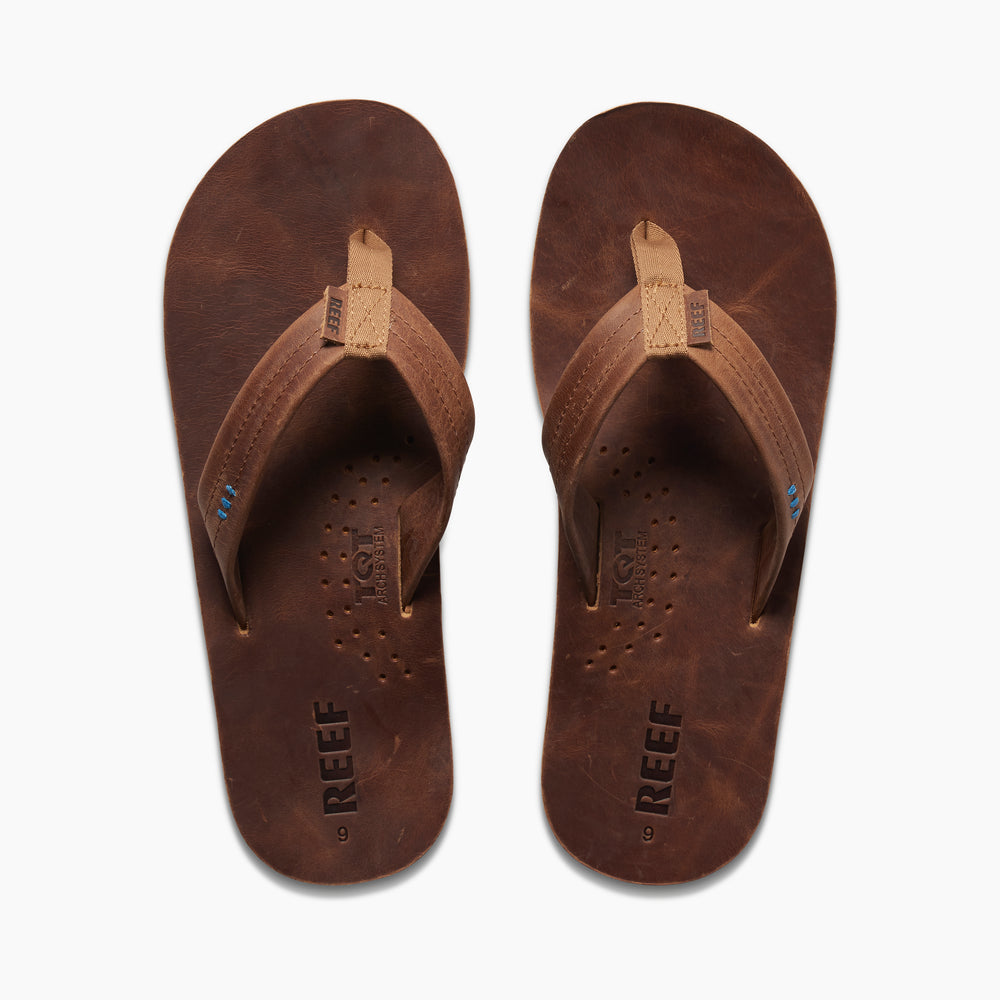 Reef Mens Draftsmen Leather Flip Flop Sandals ID 8hxjQmqo