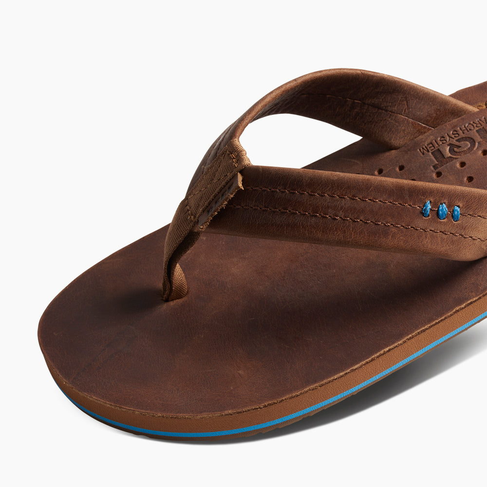 Reef Mens Draftsmen Leather Flip Flop Sandals ID 8hxjQmqo