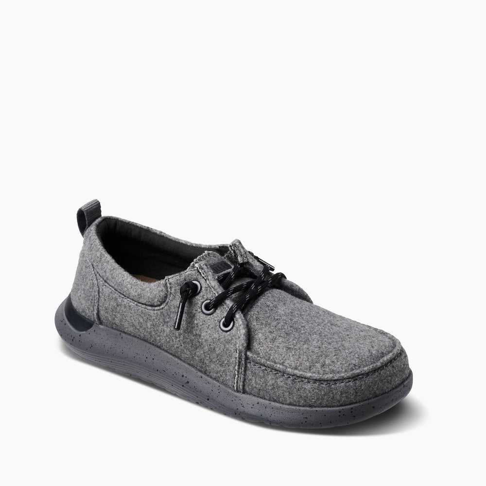 Reef Mens SWELLsole Cutback Rocker Bottom Shoes in Grey Wool ID 9PXEPMPD