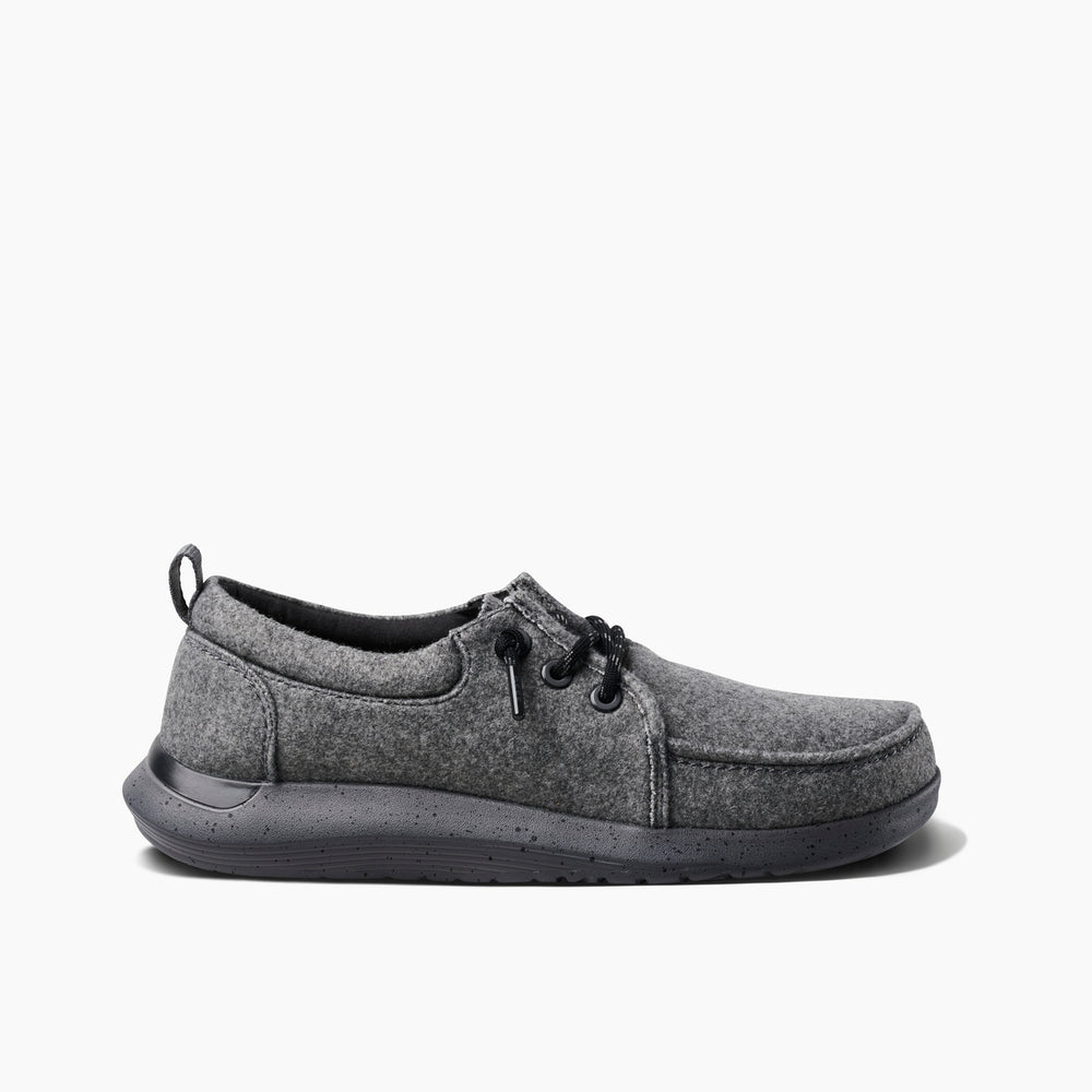 Reef Mens SWELLsole Cutback Rocker Bottom Shoes in Grey Wool ID 9PXEPMPD