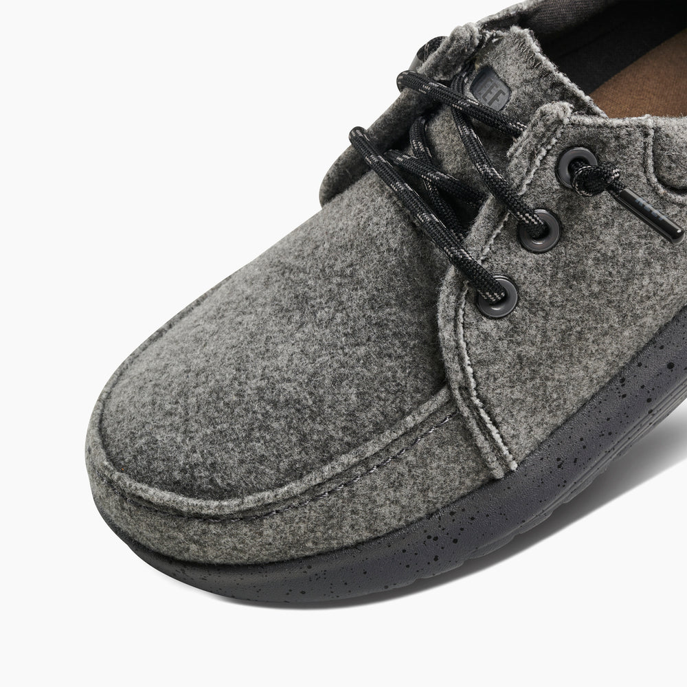 Reef Mens SWELLsole Cutback Rocker Bottom Shoes in Grey Wool ID 9PXEPMPD
