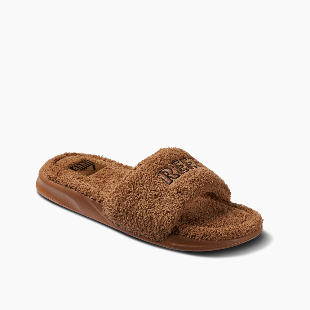 Reef Mens One Slide Chill Faux Shearling Sandals ID Ax7d1fdk