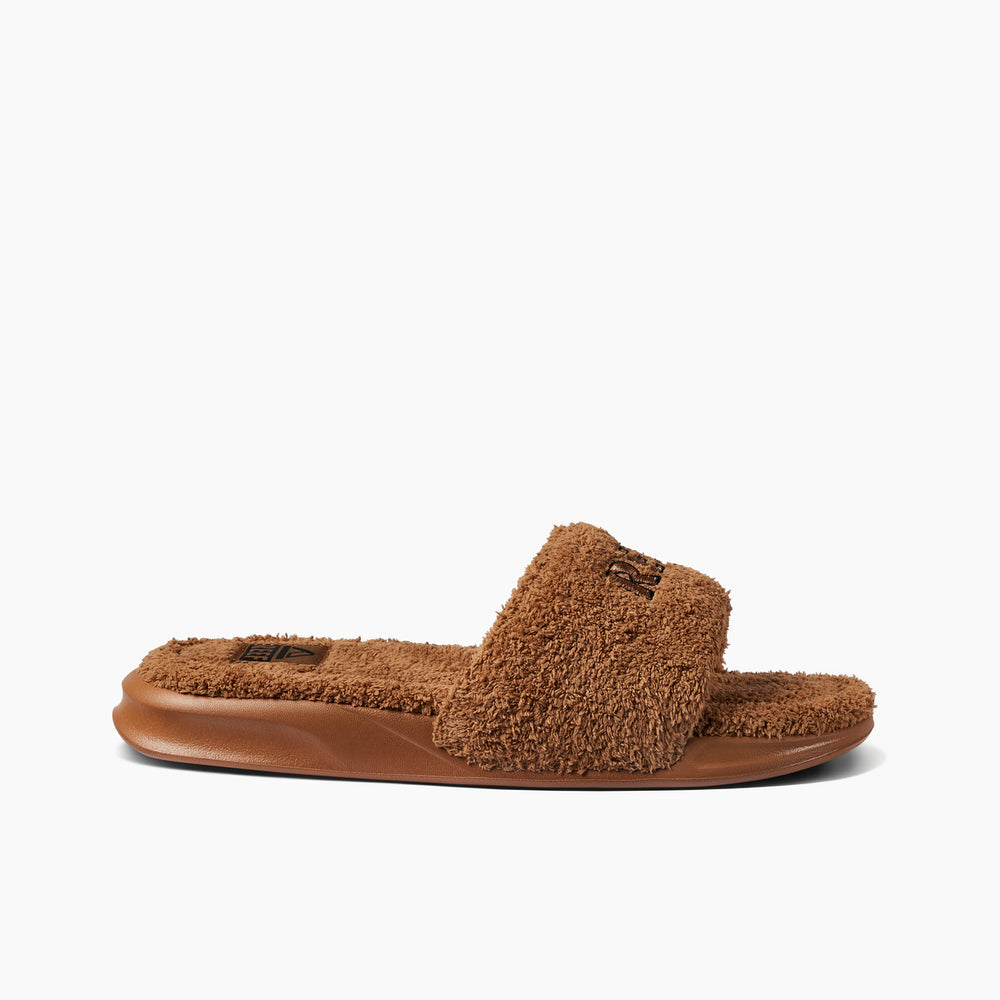 Reef Mens One Slide Chill Faux Shearling Sandals ID Ax7d1fdk