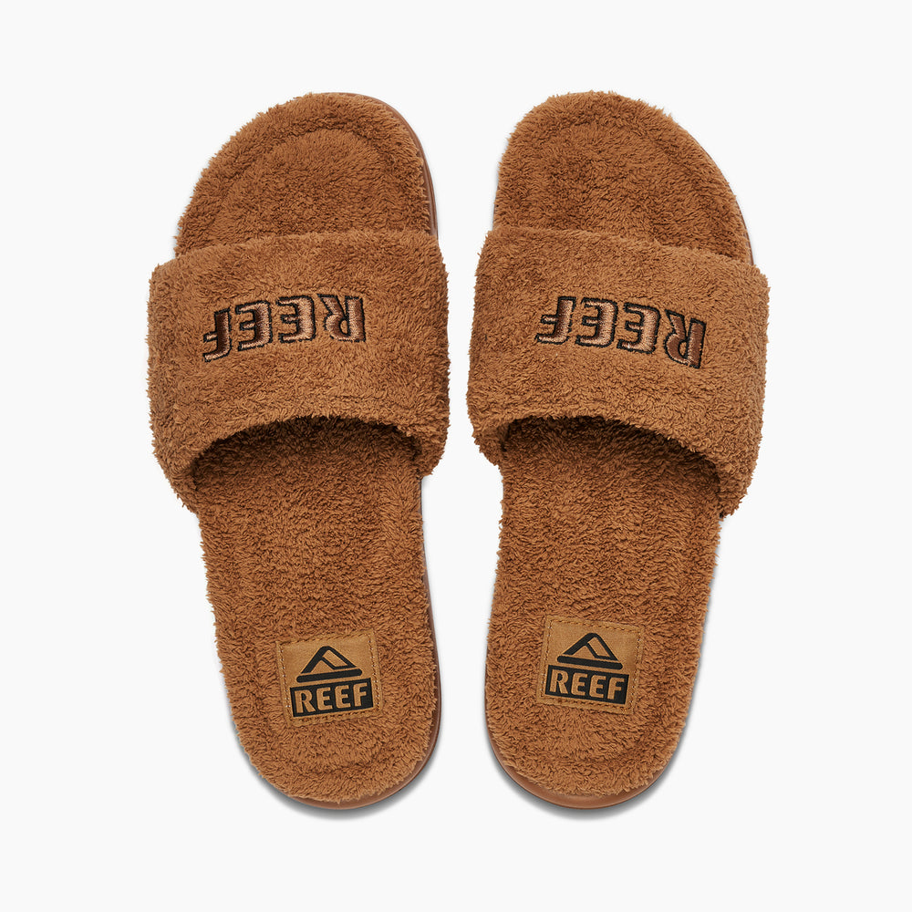 Reef Mens One Slide Chill Faux Shearling Sandals ID Ax7d1fdk