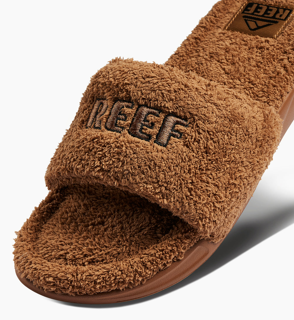 Reef Mens One Slide Chill Faux Shearling Sandals ID Ax7d1fdk