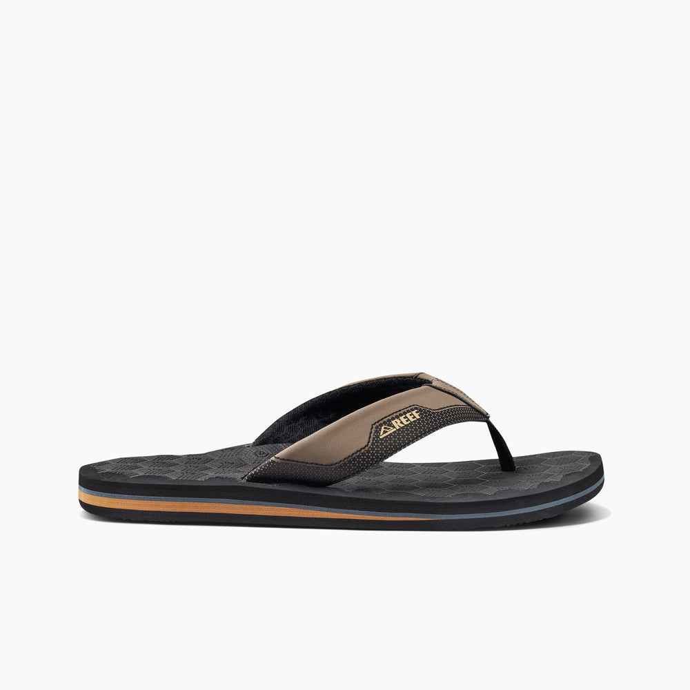 Reef Mens The Ripper Sandals (Black/Tan) ID BmhLckZN
