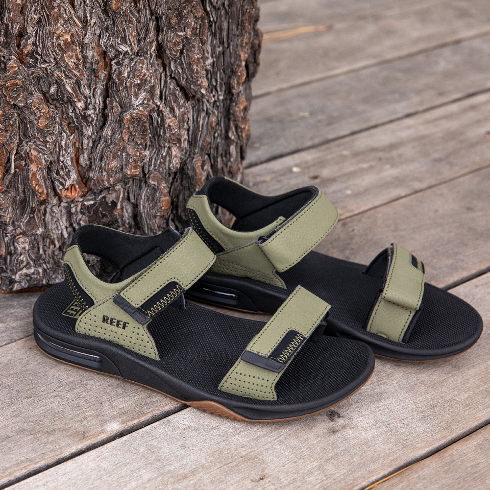 Reef Mens Fanning Baja Sandals (Olive Gum) ID EERVI9Iv