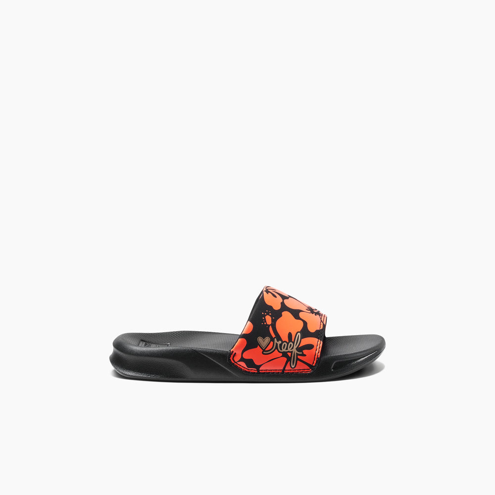 Reef Girls Slides Kids One Slide in Hibiscus Coral ID FRt2nago