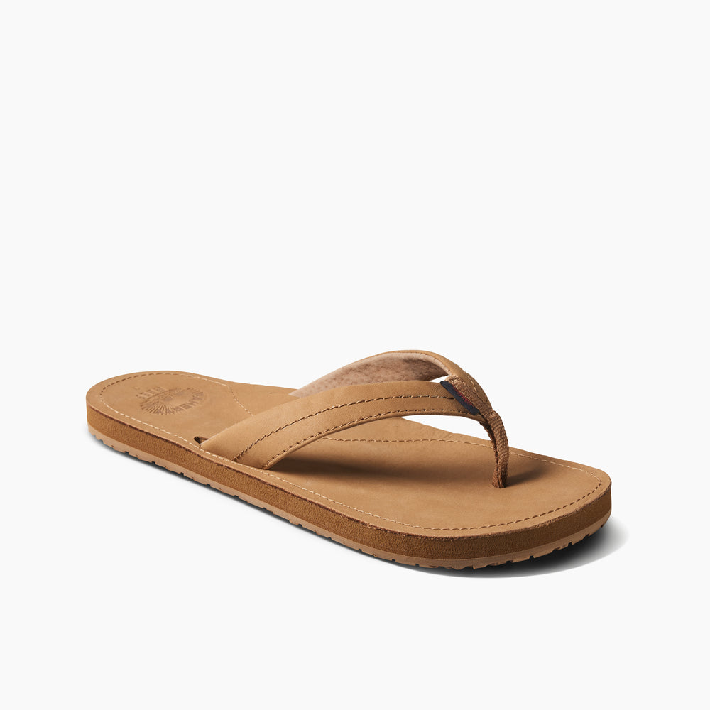 Reef Womens Drift Away X Faherty Sandals in Bronze ID FuO2E23N