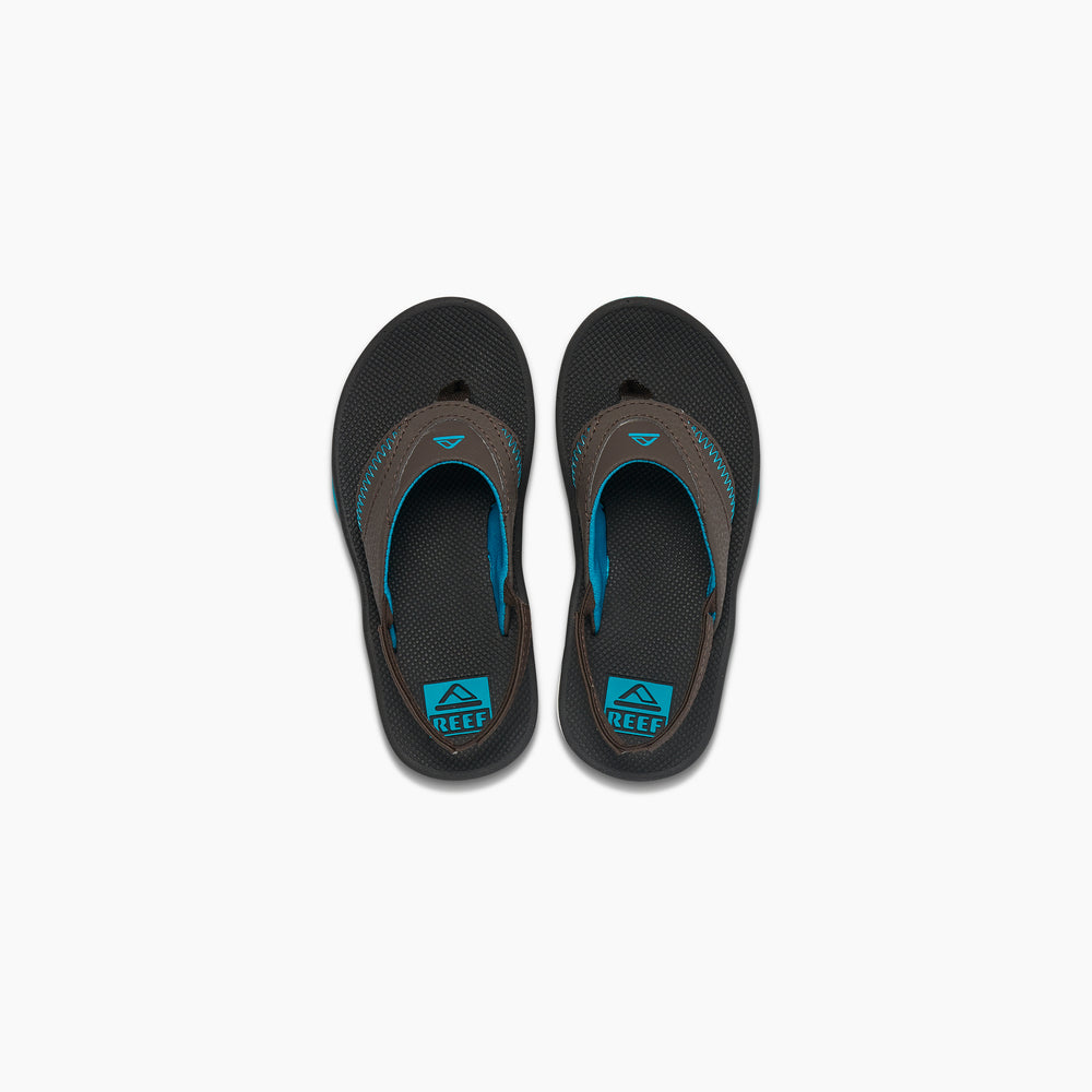 Reef Little Boys Fanning Sandals in Black/Brown/Blue ID G64CiUcD