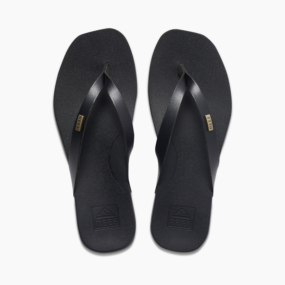 Reef Womens Cushion Lune Sandals in Black ID GkZsJpKQ