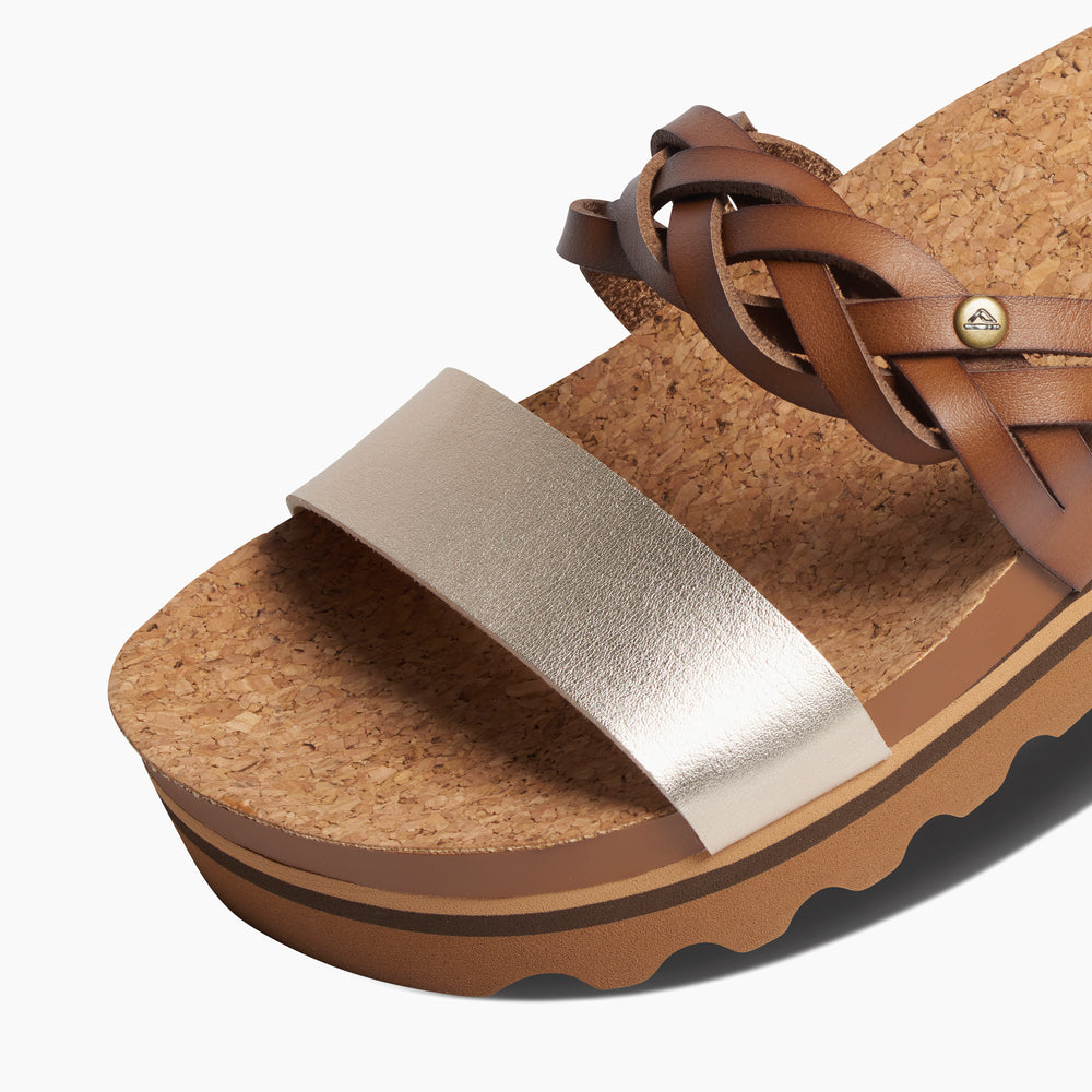 Reef Womens Cushion Vista Hi Twist Sandals in Tan/Champagne ID H0Ih9KlI Reef Womens Cushion Vista Hi Twist Sandals in Tan/Champagne ID H0Ih9KlI