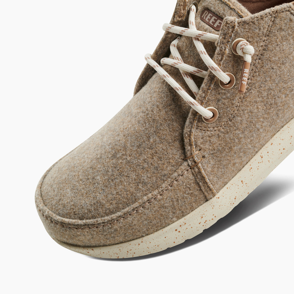 Reef Mens SWELLsole Whitecap Shoes in Tan Wool ID HggJqp33