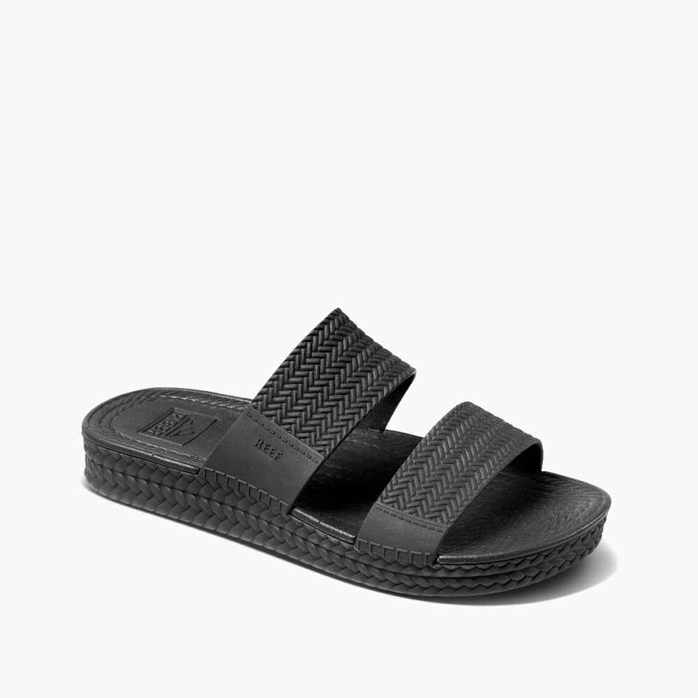 Reef Womens Water Vista Slide Sandals in Black ID IW3OaTnu