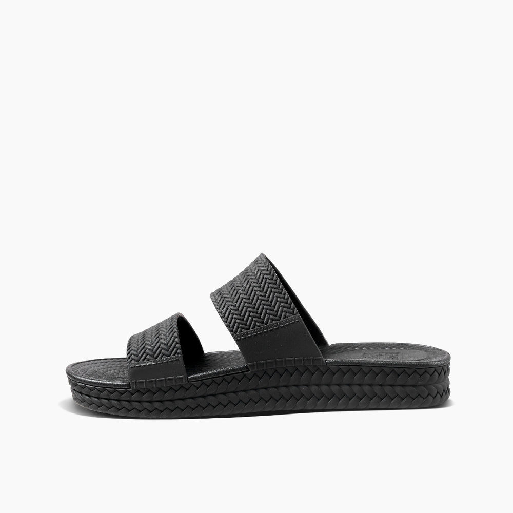 Reef Womens Water Vista Slide Sandals in Black ID IW3OaTnu