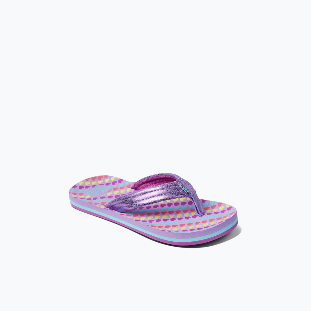 Reef Girls Sandals Kids Ahi in Lavender Hearts ID JAJ78Xgo