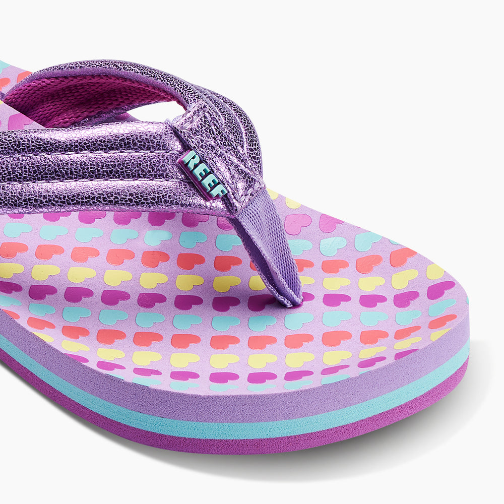 Reef Girls Sandals Kids Ahi in Lavender Hearts ID JAJ78Xgo