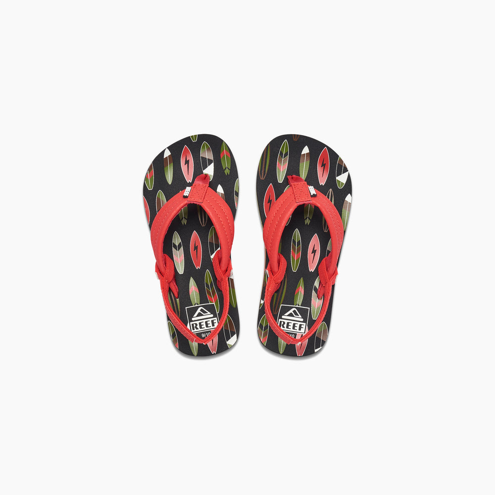 Reef Little Boys Ahi Sandals in Red Board ID JZmeB5Ak