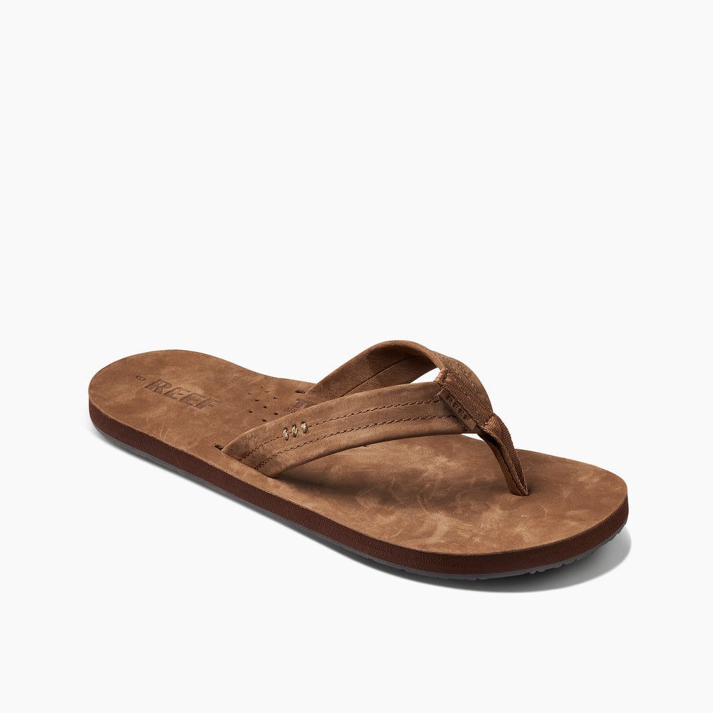 Reef Mens Draftsmen Leather Flip Flop Sandals ID JebLowR9