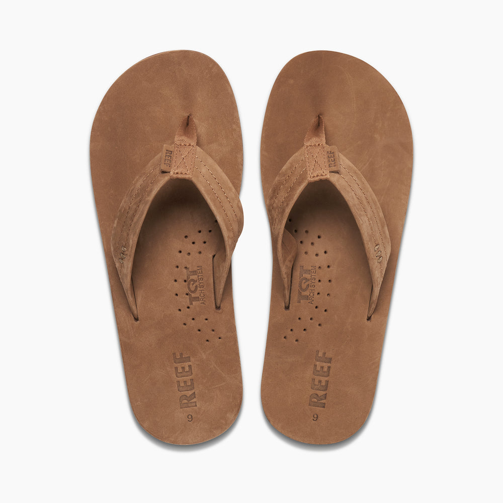 Reef Mens Draftsmen Leather Flip Flop Sandals ID JebLowR9