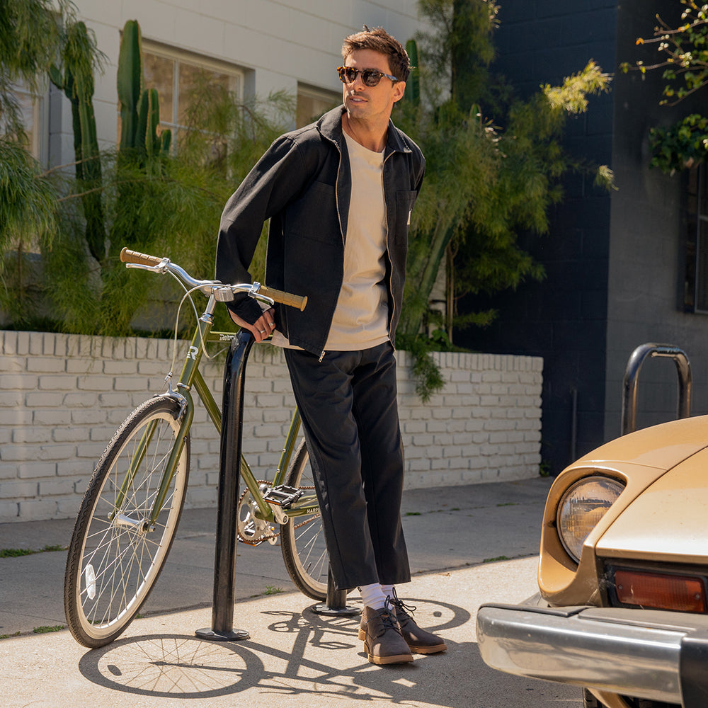 Reef Mens Reef Voyage Boot Premium Leather Shoe in Black Rock ID JzVRmSwT