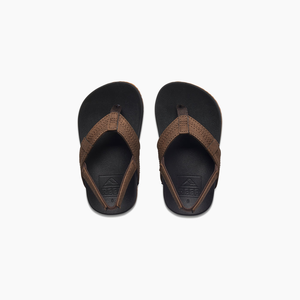 Reef Boys Sandals Lil Cushion Phantom in Black/Brown ID MWH95B74