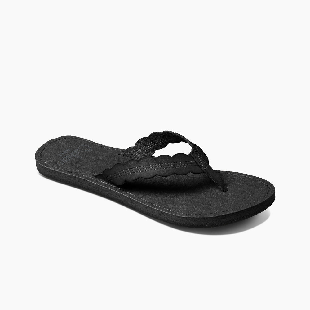 Reef Womens Cushion Celine Sandals in Black ID MaqXr1f7